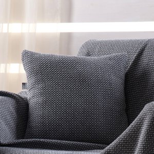 Almofada Algodão Hebrom Cinza/preta 40x40cm