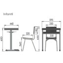 Ver imagem 4 de Kit Escolar Individual Mesa e Cadeira Infantil Cor Amarelo