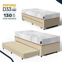 Ver imagem 4 de Cama Box + Colchão Ortopédico de Espuma D33 a Vácuo Sonno Full - Lucas Home + Aux de Espuma Solteiro