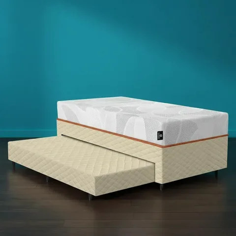 Cama Box + Colchão Ortopédico de Espuma D33 a Vácuo Sonno Full - Lucas Home + Aux de Espuma Solteiro