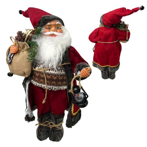 Papai Noel Decorativo Natalino Enfeite Natal Mesa Estante Sala Casa Vitrine Loja Evento Fim de Ano C