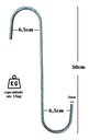 Ver imagem 2 de Gancho S Grande para Pendurar Plantas 30cm - 3peças