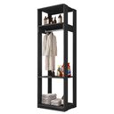 Ver imagem 2 de Guarda Roupa Closet com Prateleiras Titan Preto - Fdecor