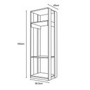 Ver imagem 4 de Guarda Roupa Closet com Prateleiras Titan Preto - Fdecor