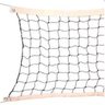 Rede de Volei 2 Lonas Algodao Fio 2mm 9,5 Metros Sports Mania - Preta e Branca - 1