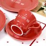 Xícara de Chá 230ml C/ Pires em Porcelana Vermelha, Coleção Exclusiva Ps I Love You - 3