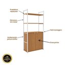 Ver imagem 6 de Estante Industrial 2 Portas 5 Prateleiras Metal e MDP 72cm Branco