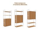 Ver imagem 4 de Estante Industrial 2 Portas 5 Prateleiras Metal e MDP 72cm Branco