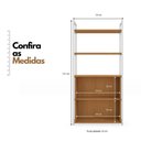 Ver imagem 5 de Estante Industrial 2 Portas 5 Prateleiras Metal e MDP 72cm Branco