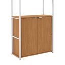 Ver imagem 1 de Estante Industrial 2 Portas 5 Prateleiras Metal e MDP 72cm Branco
