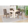 Mesa de Jantar Mavi 120 S/ Vidro Off White - Henn - 1