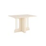Mesa de Jantar Mavi 120 S/ Vidro Off White - Henn - 2