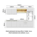 Ver imagem 4 de Armário de Cozinha Completa 310cm Branco Stella Madesa 03