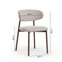 Ver imagem 5 de Conjunto Jantar com Mesa Tali 130cm 4 Cadeiras Ema CabeCasa MadeiraOriginals Offwhite/Prata/Imbuia
