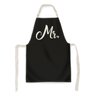Avental Masculino Preto The Mr. com Estampa Romântica - Presente Criativo para Casais - 66x80cm - 1
