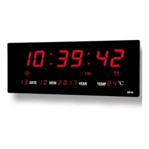 Super Relógio Cronometro Calendário Alarme Digital Parede Mesa - Profissional