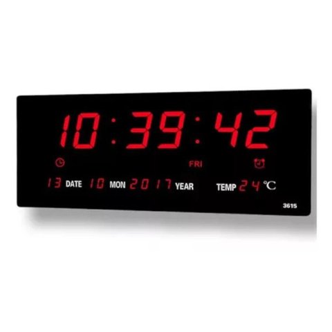 Super Relógio Cronometro Calendário Alarme Digital Parede Mesa - Profissional