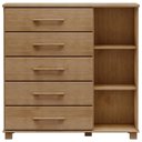 Ver imagem 5 de Cômoda para Quarto 125cm 1 Porta 4 Gavetas Eduarda Freijó F07 - Mpozenato