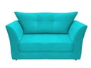 Ver imagem 1 de Namoradeira Decorativa Isis Suede Azul Tifany Pés Madeira Ms Decor