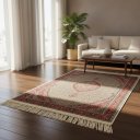 Ver imagem 3 de Tapete Clássico Oriental Mahi Bege 200x150 cm Tipo Persa