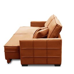 Sofá Retrátil e Reclinável 2,50m Karina Veludo Terracota Madelina Decor - 4