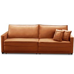 Sofá Retrátil e Reclinável 2,50m Karina Veludo Terracota Madelina Decor - 6