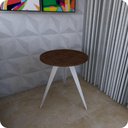Ver imagem 3 de Mesinha Lateral De Canto Para Sala e Quarto Redonda B.M