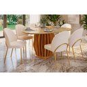 Ver imagem 1 de Mesa Sala Jantar Tokyo + 6 Cadeiras Lizy Freijo DJ Móveis