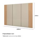 Ver imagem 3 de Cabeceira Cama Solteiro Ripada 1,60m Camt 100% Mdf Casa Lar Cor:carvalho Malva com Titânio