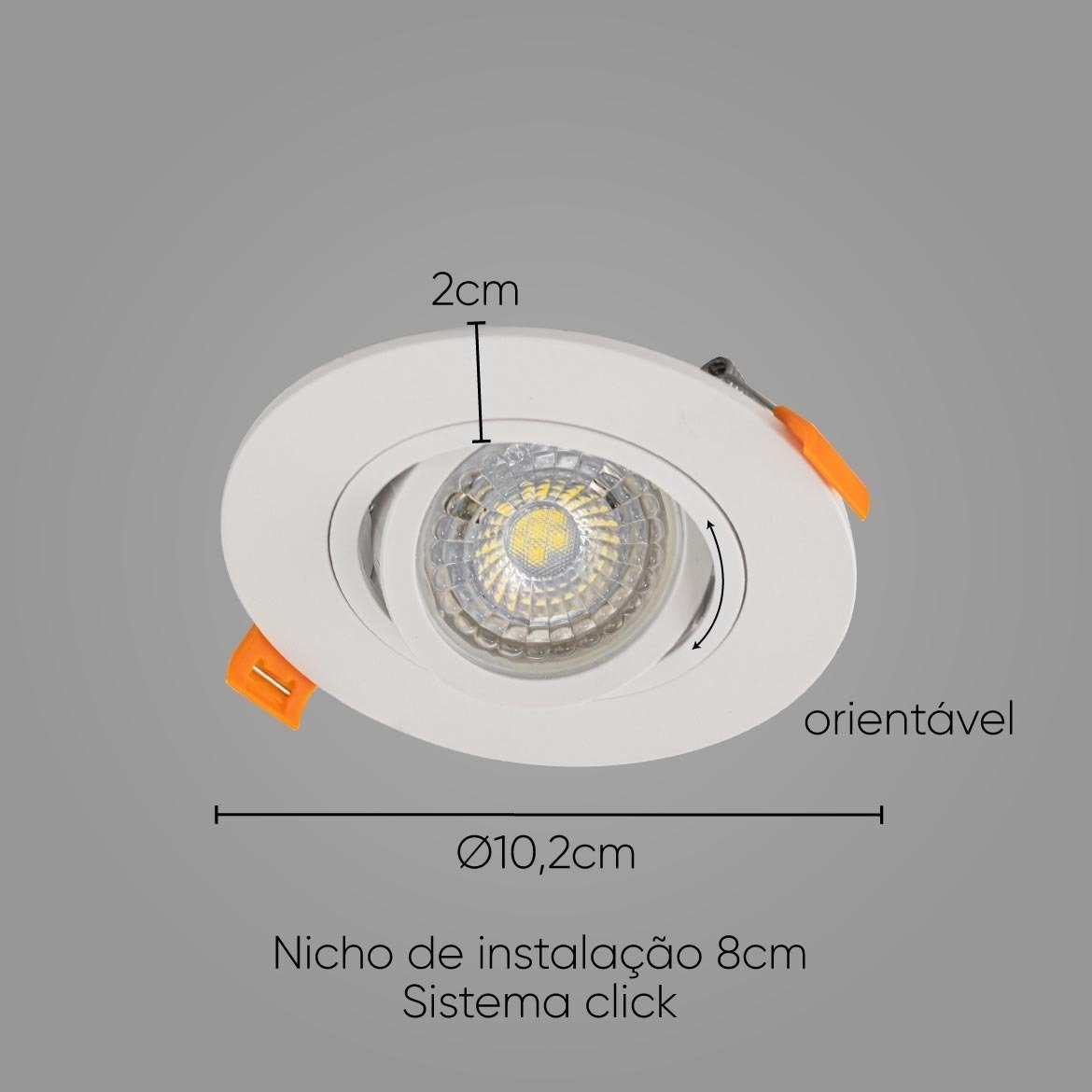 Spot Redondo Embutir Conecta Branco p/MR16 DL152DICW Bella St2750 - 2