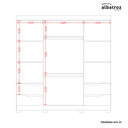 Ver imagem 6 de Guarda Roupa Casal com 4 Portas e 4 Gavetas Premium Quarto Moderno Organizador Cor Nature/off White