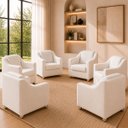 Ver imagem 1 de Kit 6 Poltrona Decorativa para Sala de Espera Mila Recepção Escritório Consultório Corino