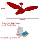 Ver imagem 4 de Ventilador de Teto 3 Pás Grandes Volare Branco Pétalo/3