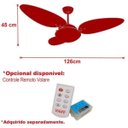 Ver imagem 4 de Ventilador de Teto 3 Pás Grandes Volare Branco Pétalo/3