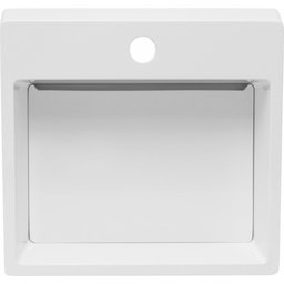 Pia Cuba Sobrepor para Banheiro de Mármore Sintético Branco Platinum 40,5 X 37,5 Quanta Compositos C - 1