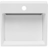 Pia Cuba Sobrepor para Banheiro de Mármore Sintético Branco Platinum 40,5 X 37,5 Quanta Compositos C - 1