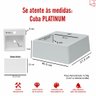 Pia Cuba Sobrepor para Banheiro de Mármore Sintético Branco Platinum 40,5 X 37,5 Quanta Compositos C - 4