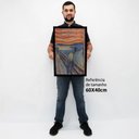 Ver imagem 2 de Quadro Decorativo o Grito de Edvard Munch em Moldura Caixa Tacolado Moldura Caixa Alta 4,5cm Preta C