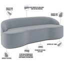 Ver imagem 4 de Sofá 5 Lugares Curvo Sala de Estar Living Lótus D02 Veludo Cinza 300 cm C-317 - Lyam Lyam Decor