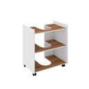 Ver imagem 3 de Gabinete para Banheiros Ecc 2 Portas com Prateleiras Flex e Rodízios Cor Branco Pz