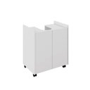 Ver imagem 1 de Gabinete para Banheiros Ecc 2 Portas com Prateleiras Flex e Rodízios Cor Branco Pz