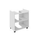 Ver imagem 2 de Gabinete para Banheiros Ecc 2 Portas com Prateleiras Flex e Rodízios Cor Branco Pz