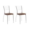 Kit 2 Cadeiras Sala Jantar 1700 2 Un Cromado/Courano Cacau - Carraro - 1