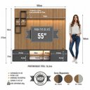 Ver imagem 6 de Conjunto Rack e Painel Suspenso para TV até 55 Polegadas com LED Aurora Mel/Grafite