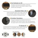 Ver imagem 7 de Conjunto Rack e Painel Suspenso para TV até 55 Polegadas com LED Aurora Mel/Grafite