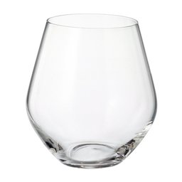 Jogo Copos Whisky 6 peças Cristal Bohemia com Titanium Mergus 500 Ml - 1