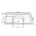 Ver imagem 7 de Cozinha Modulada 5 Peças Balcão com Pia 160cm Andréia Cinza - AJL Móveis