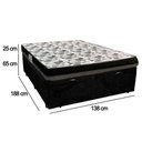 Ver imagem 6 de Cama Baú Casal Suede + Colchão Casal Ortobom Iso Dupla Face 60x138x188 Preto
