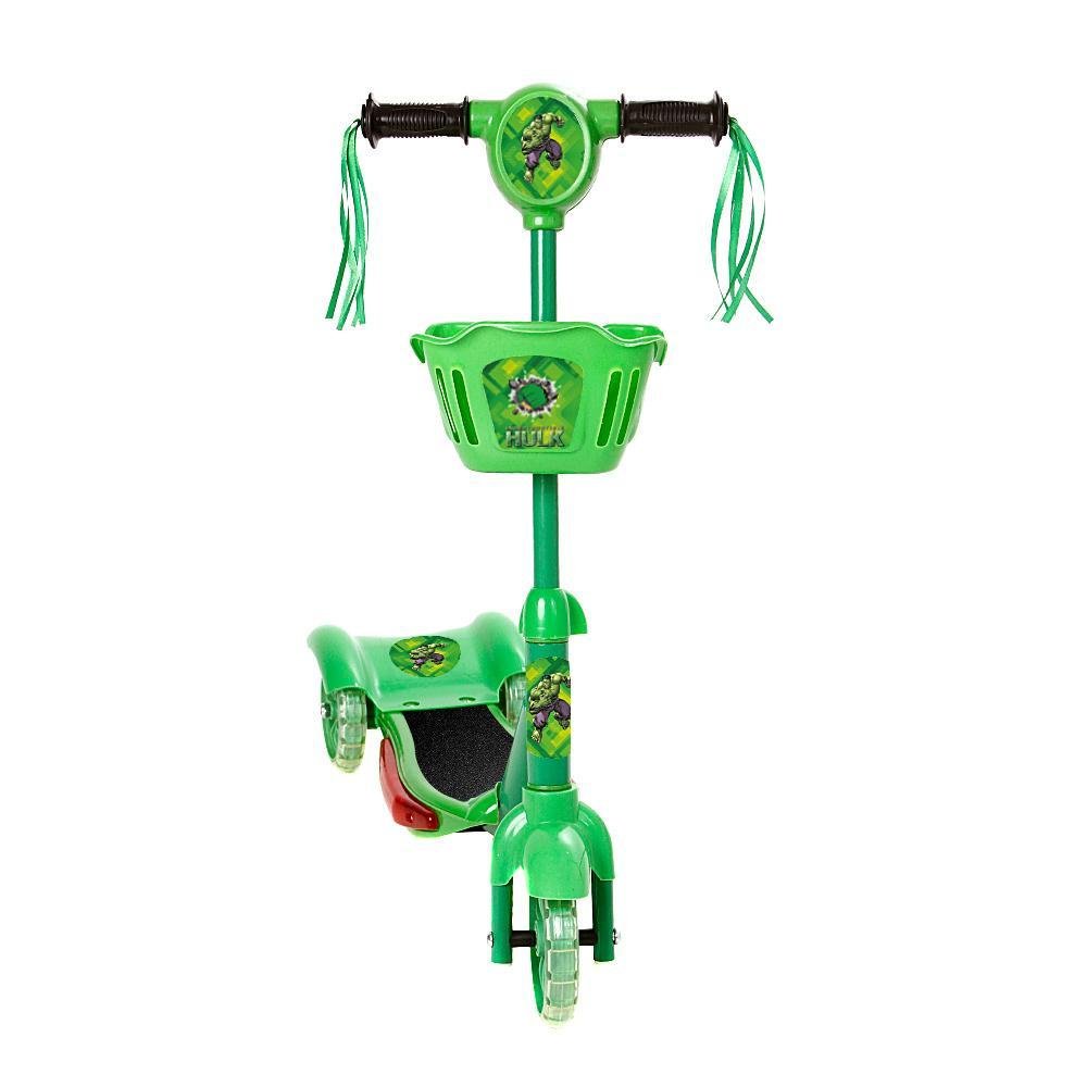 Patinete Crianças Scooter 3 Rodas Brinquedo Infantil Hulk - 1