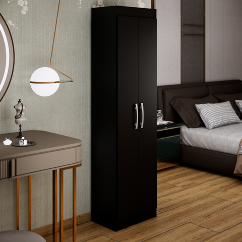 Guarda-roupa Multiuso Solteiro Compact Preto - Direto Sim
